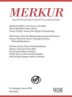 cover image of Merkur 1/2025, Jg.79